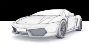 3D Wireframe - Car